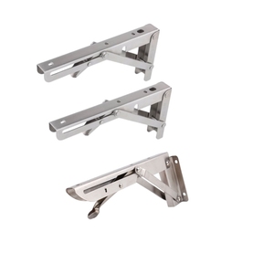 折叠式三角形支架可折叠搁板支架-台式重型金属，搁板铰链壁挂式空间 - Product Image 6