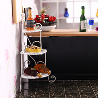 Étagère triangulaire en fer miniature pour jouets alimentaires, modèle miniature 1:12, jouet pour maison de poupée