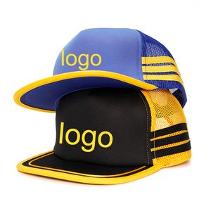 Casquettes de sport en maille à 5 panneaux, profil haut, Gorras, casquettes de camionneur, snapback, rayures, casquettes de baseball avec logo personnalisé - Product Image 1