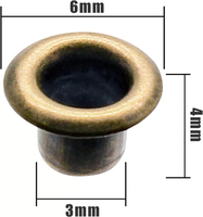 Vêtements à œillets antirouille robustes 6mm/12mm taille personnalisée en acier inoxydable oeillet en métal non magnétique peint rideaux de chaussures en fer
