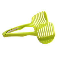 Pince anti-brûlure circulaire et trancheuse de fruits et légumes en plastique pince à couper le citron pour tomates citrons oeufs Fruits