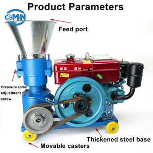 Nouveau moulin à granulés de moteur Diesel en acier inoxydable pour la volaille et le poulet alimentent le moteur de granulateur animal 220V comme composant de base - Product Image 2