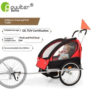 <span class=keywords><strong>Remolque</strong></span> de <span class=keywords><strong>Bicicleta</strong></span> Multifuncional para <span class=keywords><strong>Niños</strong></span>, Plegable, de Acero, con Doble Toldo, para Empujar con la Mano, para <span class=keywords><strong>Niños</strong></span> de 1 a 5 Años - Product Image 1