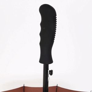 Auto Open Solid Color Fashionable Simple Arc Classic Wood Handle <b>Windproof</b> Unbreakable Stick Rain <b>Umbrella</b> - Product Image 4