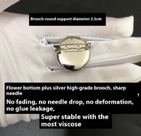 Haut de gamme plaqué argent petit parfumé Gertrude fleur camélia broche broches brillant tissu pince à chaussures accessoire de mode pour les enfants