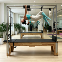 Lit de Pilates Cadillac MJD M201A en bois de caoutchouc/érable pour usage domestique et commercial, entraînement de yoga, fitness, musculation