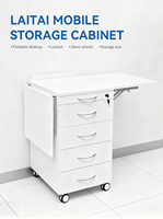 Chariot de rangement médical mobile en acier inoxydable durable pour clinique dentaire, armoire supérieure pratique pour équipement dentaire