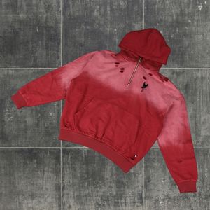 Custom Streetwear Acid Washed <b>Vintage</b> Sun Faded <b>Hoodie</b> Men 100% Cotton Distressed Embroidery Logo Distressed <b>Zip</b> <b>Up</b> Hoodies - Product Image 1