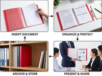 PP clair affichage livre coloré mode présentation Document organisateur dossiers de fichiers pour étudiant bureau d'affaires