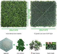 Panneau de Buis Artificiel Mur Végétal Vertical Panneaux de Clôture Extérieure Feuillage Artificiel Haie d'Herbe Artificielle Plante Artificielle