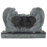 UNION STONE - Lápida de Granito Rojo con Forma de Corazón, Diseño Único para Cementerio, a Buen Precio