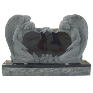 UNION STONE Bon Prix Pierre de granit rouge, Pierre tombale en forme de cœur d'ange unique, Monument funéraire au design unique pour cimetière - Product Image 4