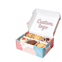 Boîte d'expédition de pâtisserie à 6 compartiments avec impression couleur en gros, boîte cadeau en papier personnalisée avec logo pour l'emballage de biscuits, cupcakes et pâtisseries