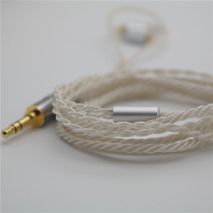 Silver Plated MMCX <b>Headphone</b> Cable For SE846 SE535 SE215 SE425 UE900 Male To Male Audio <b>Adapter</b> Coiled Design - Product Image 4