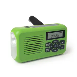 Radio avec manivelle de secours, avec AM, FM, NOAA, météo