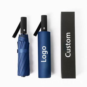 Paraguas Plegable de Tres Secciones de Fibra de Carbono, Protección Solar y UV, Portátil, con Revestimiento Negro, Venta al Por Mayor de Fábrica - Product Image 2