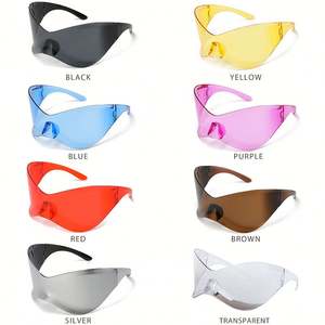 Gafas de Sol Y2K Extra Grandes con Logotipo Personalizado, Montura Plateada sin Aro, Estilo Punk Deportivo Futurista para Hombre y Mujer - Product Image 6