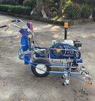 Machine de marquage routier hydraulique à pulvérisation à froid Toproad avec une largeur de pulvérisation de 5 à 60 cm et une épaisseur de 0,2 à 0,4 mm pour le traçage de lignes de peinture routière