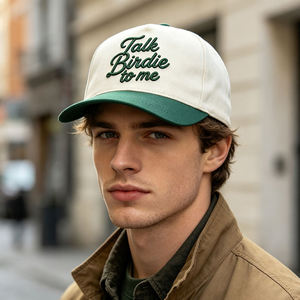 Gorra de Golf con Logotipo Personalizado, MOQ Bajo, OEM ODM, Bordado 3D, Gorra de Béisbol Vintage de Dos Tonos, Estilo A-Frame, 5 Paneles, Cierre a Presión - Product Image 5
