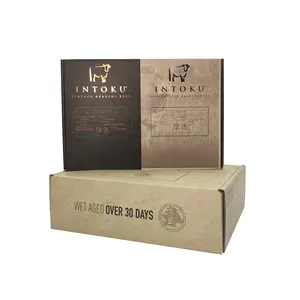 Custom logo environmentally friendly recyclable paper box for fish, vegetables, meat and fruit gift packaging box