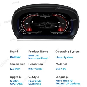 จอ LCD ดิจิตอลสำหรับรถยนต์ BMW ซีรีส์ 3 รุ่น E90 E91 E92 E93 ปี 2004-2012 แผงหน้าปัดมาตรวัดความเร็วแบบดิจิตอล จอแสดงผลเสมือนจริง ชุดหน้าปัดหลัก สำหรับพวงมาลัยซ้ายและขวา - Product Image 5
