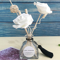Avertan frost vide rond carré 120ml verre arôme roseau diffuseur bouteille avec mèche aromathérapie