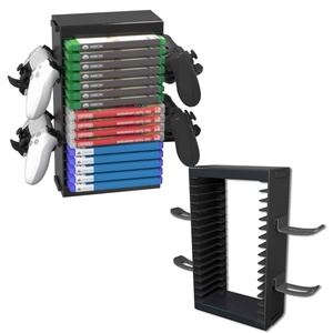 Đa chức năng CD/DVD hiển thị đứng PS Tương thích Loại vỏ nhựa trò chơi Cassette lưu trữ đứng với các phụ kiện - Product Image 1