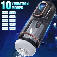 LED-Beleuchteter Masturbationsbecher für Männer mit Heizfunktion, Vibration und Saugmechanismus