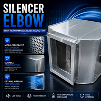 Système de climatisation en acier galvanisé Silencieux de ventilation Chambre à pression statique avec réduction du bruit pour pièces de ventilateur