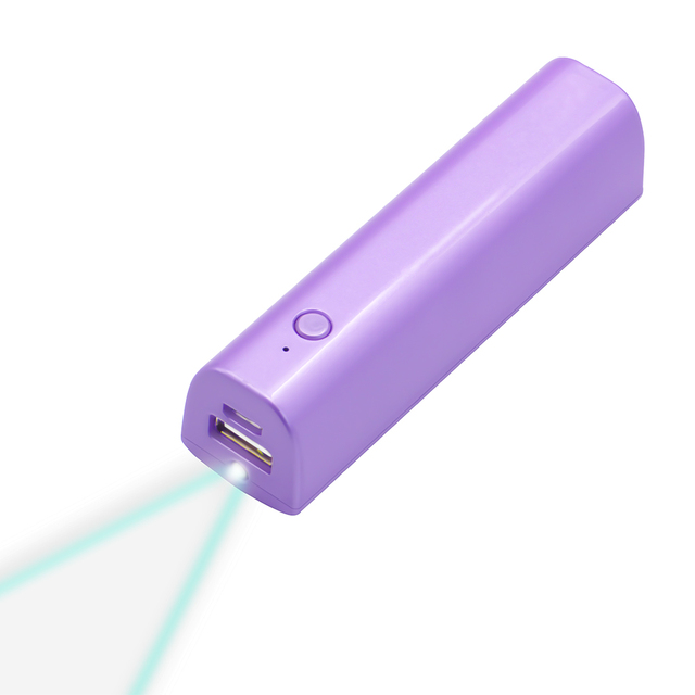 Mini Pen-Shape Power Bank 2500mAh Portable Outdoor Charger Ultra-Slim Micro USB Input 1A Output Current LED Lamp Mass Production