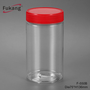 Proveedor de fábrica, embalaje barato, contenedor de botella para mascotas sellado vacío, tarros de mantequilla de maní de plástico de 550ML - Product Image 4