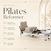 Machine de Pilates pliable de qualité commerciale JOYFIT avec plateforme de saut, boîte de réforme en aluminium pliable