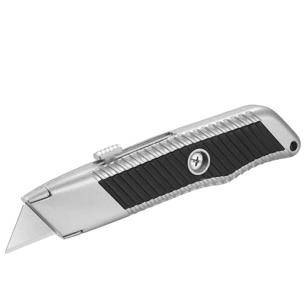 Multi cut zinc alloy retractable pocket auto lock utility knife