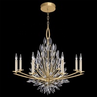 Lustre d'intérieur de luxe doré, style nordique moderne, en cristal