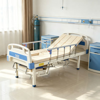 Lit manuel multifonction semi-courbé pour usage domestique, hauteur réglable, barrières de sécurité, base antidérapante, matelas épais pour soins aux personnes âgées