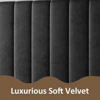 Cadre de lit en bois de chêne moderne et luxueux en velours doux, réglable, pour lits doubles, queen et king size, capacité de charge de 450 kg, durable, pour chambre à coucher