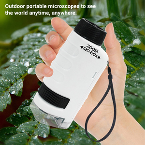Microscopio Biológico Óptico de Bolsillo, Juguetes Educativos de Ciencia para Niños, Microscopio de Mano de 60X-120X - Product Image 4