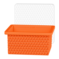 Plateau de congélation en silicone 1000 ml avec couvercle, logo personnalisé, sans BPA, démoulage facile, empilable, pour préparation de repas et aliments pour bébés, FDA LFGB, 2 cavités