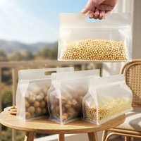 Sacs transparents refermables avec fermeture éclair, qualité alimentaire, pour noix, chips, bonbons, emballage alimentaire pour collations