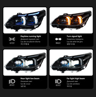 Pour BMW Série 5 E60 03-10 : Ensemble de phares LED automatiques, mise à niveau Plug and Play, feux avant, clignotants, feux de jour DRL, lentille de projecteur