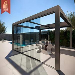 Auvent en aluminium Omatic avec écran latéral Fournitures de jardin pour arrière-cour Couverture d'auvent automatique Patio extérieur Jardin Pergola rétractable - Product Image 2