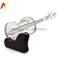 Bouteilles de vin fantaisie en verre en forme de violon/guitare, bouteille de liqueur en verre, bouteille de vin