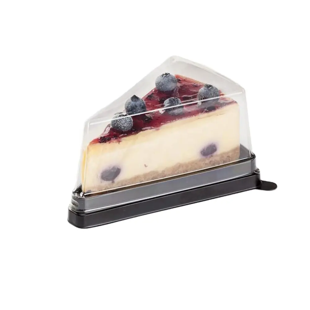 Transparent PET Triangle Slice Plastic Cake Box