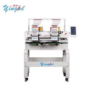 Yinghe 2-koppige volautomatische gecomputeriseerde borduurmachine, 9/12/15 naalden, vlak-/pet-/kledingborduurwerk alles-in-één - Product Image 1