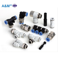 Laiton nickelé personnalisé Pmf Buckhead femelle connecteur droit Tube rapide raccords pneumatiques pièces pneumatiques