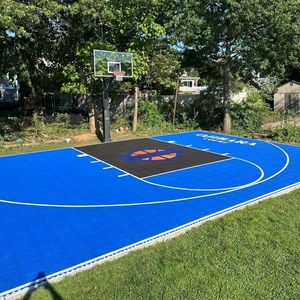 Piastrelle per pavimenti per campi da basket all'aperto ad incastro in plastica ignifuga 3x3 tessere Puzzle eco-friendly - Product Image 4