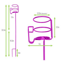 Support métallique robuste pour boissons et téléphone, idéal pour activités de plein air, camping, pique-niques, fêtes en extérieur
