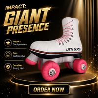 Modèle gonflable géant de patins à roulettes rétro pour la décoration de discothèques et de soirées rétro