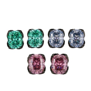 Fashion Jewelry Eco-friendly Copper Black Gold Plated 10*12mm Multicolor <b>Earring</b> Colored 2026 for Trendy Colorful Style - Product Image 1