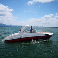 Bateau à moteur de pêche en fibre de verre de 24 pieds, mini yacht de luxe à vendre, design cabine de 7,3 m, moteur in-bord, 8-10 personnes